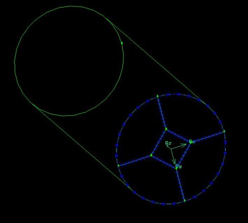 [案例分析]Gambit中圆/圆柱体的高质量网格划分方法的图4